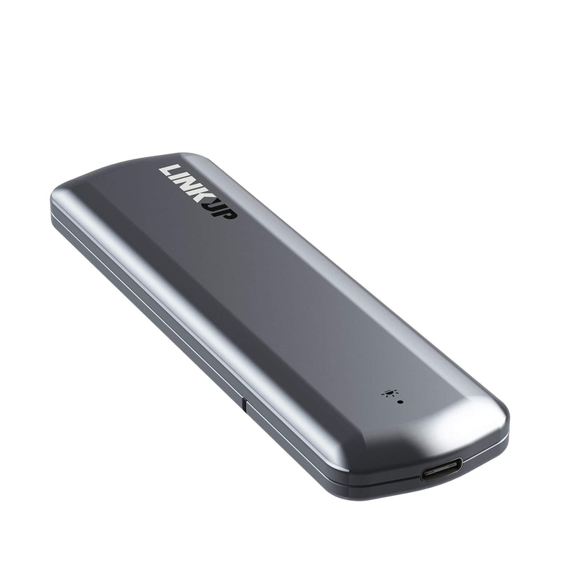 LINKUP - Premium Tool-Less NVMe SSD 10 Gbps Enclosure M.2 to USB-C | Aluminum USB 3.1 Gen 2 to PCIe Gen3 x2 Bridge Chip for Windows & Mac | Compatible with Samsung 960/970 EVO/PRO WD Black Intel Tool-less M.2 NVMe SSD Adapter