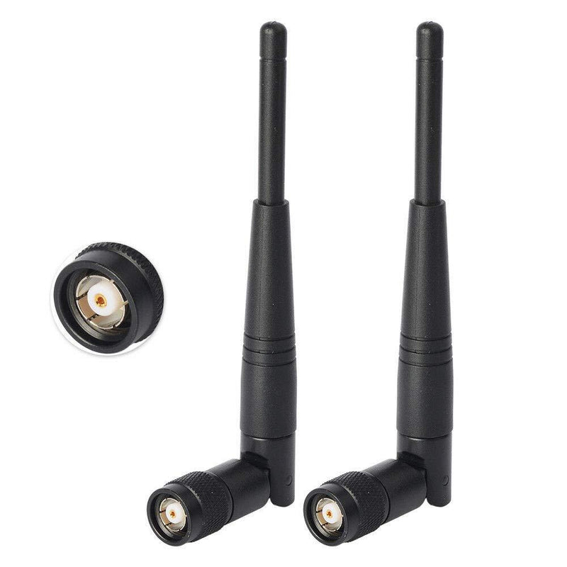 Eightwood 5dBi 2.4GHz WiFi Antenna RP-TNC Male Antennas (2-Pack) Compatible with Trimble Robotic Total Stations, Wireless Router Linksys WRT54G WRT54GL WRT54GS WAP54G 2-pack