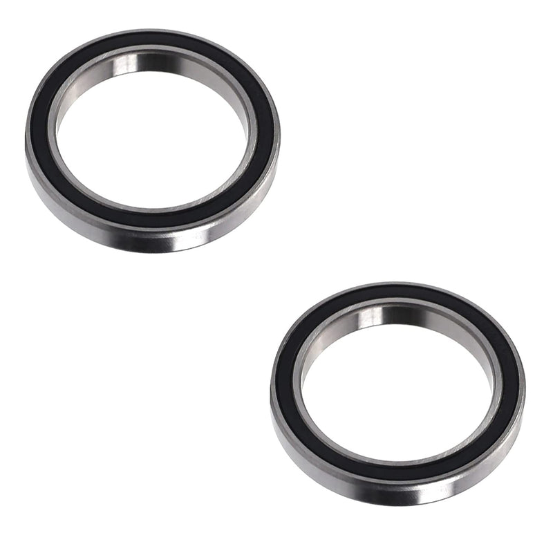 Othmro 2Pcs 6807-2RS Deep Groove Ball Bearings, Double Sealed Bearings, 1.38x1.85x0.28inch Ball Bearings, High Carbon Chromium Bearing Steel Roller Guide Bearing for Scooters Elevators Skateboards 6807-2RS 2pcs