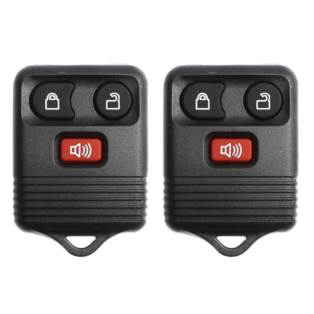 PeakCar (pack of 2) Black Car Key Fob, Keyless Entry Remote 3 Button Compatible with 1998-2016 F150 F250 F350 - CWTWB1U331, CWTWB1U212, CWTWB1U345, GQ43VT11T