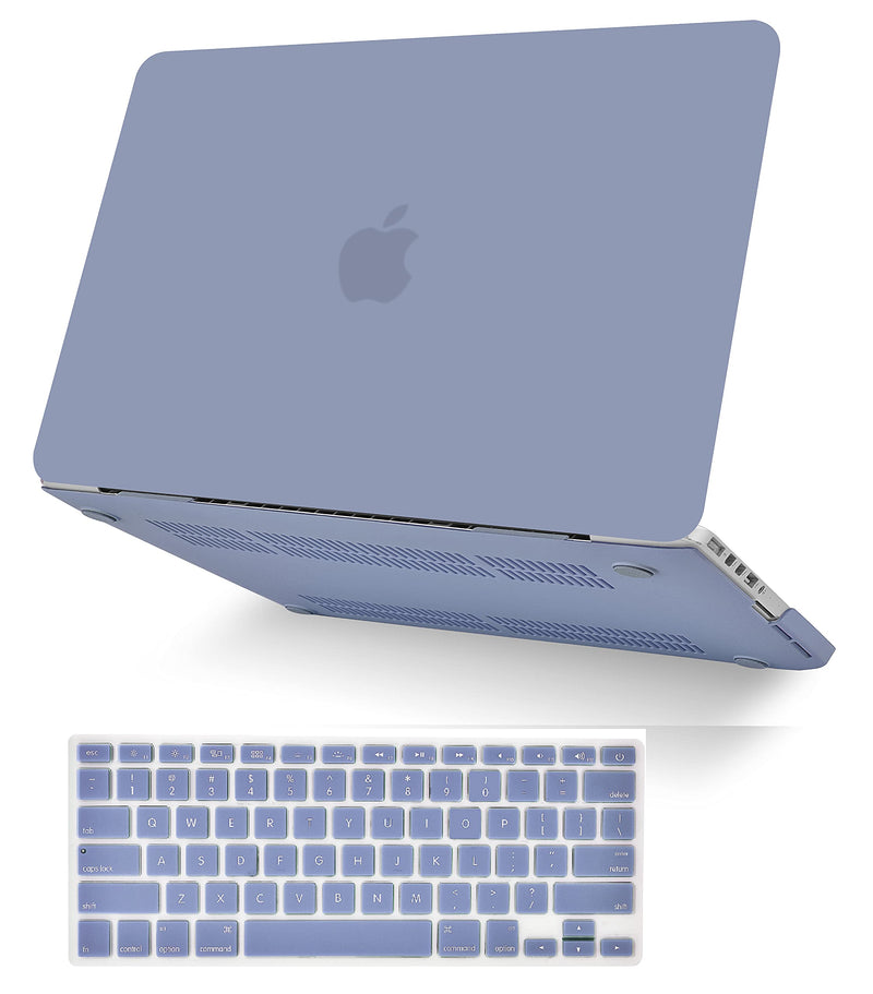 KECC Compatible with MacBook Pro 15 inch Case Cover 2016-2019 Release A1990 A1707 with Touch Bar Plastic Hard Shell + Keyboard Cover (Lavender Grey) Lavender Grey