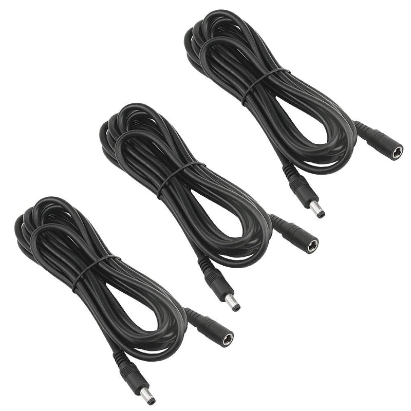 XINGYHENG 3 Pack 19V Power Extension Cable DC5.5 x 2.1mm Male to Female Plug Power Supply Connector Extension Cord for Computer Projector LED Strip Speaker CCTV Security Camera 9.8FT