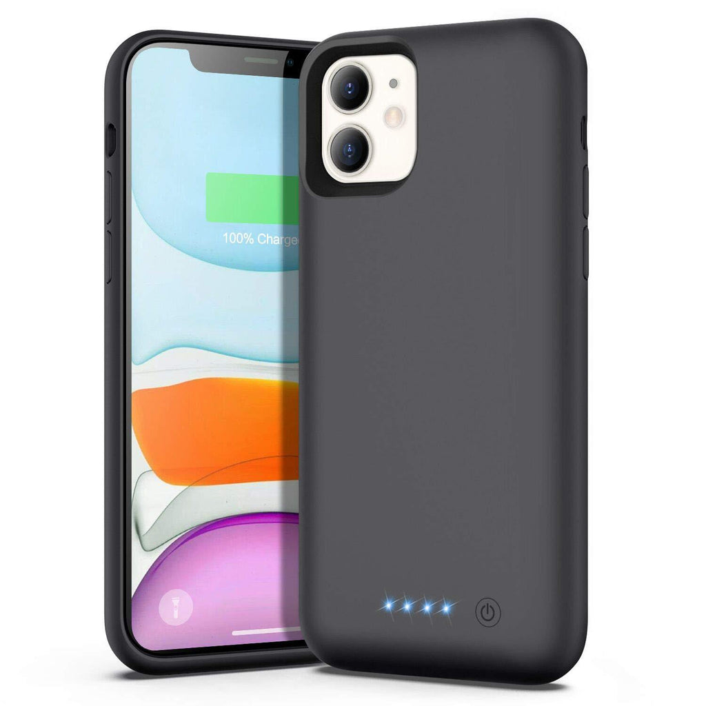 Ekrist Battery Case for iPhone 11, 6800mAh Portable Protective Charger Case Rechargeable Extended Battery Pack Charging Case Compatible with iPhone 11 (6.1 inch) (Black)