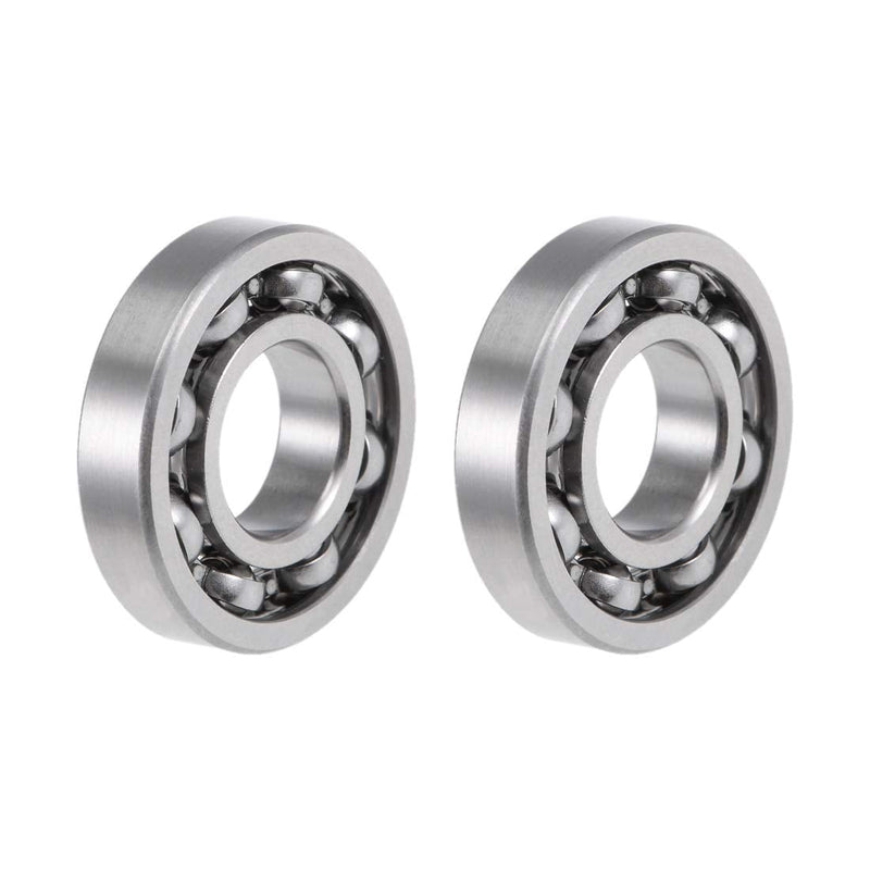 uxcell R8 Deep Groove Ball Bearing 1/2-inchx1-1/8-inchx1/4-inch Open Type Z2 Lever Bearings 2pcs 1/2''x1-1/8''x1/4'' 2