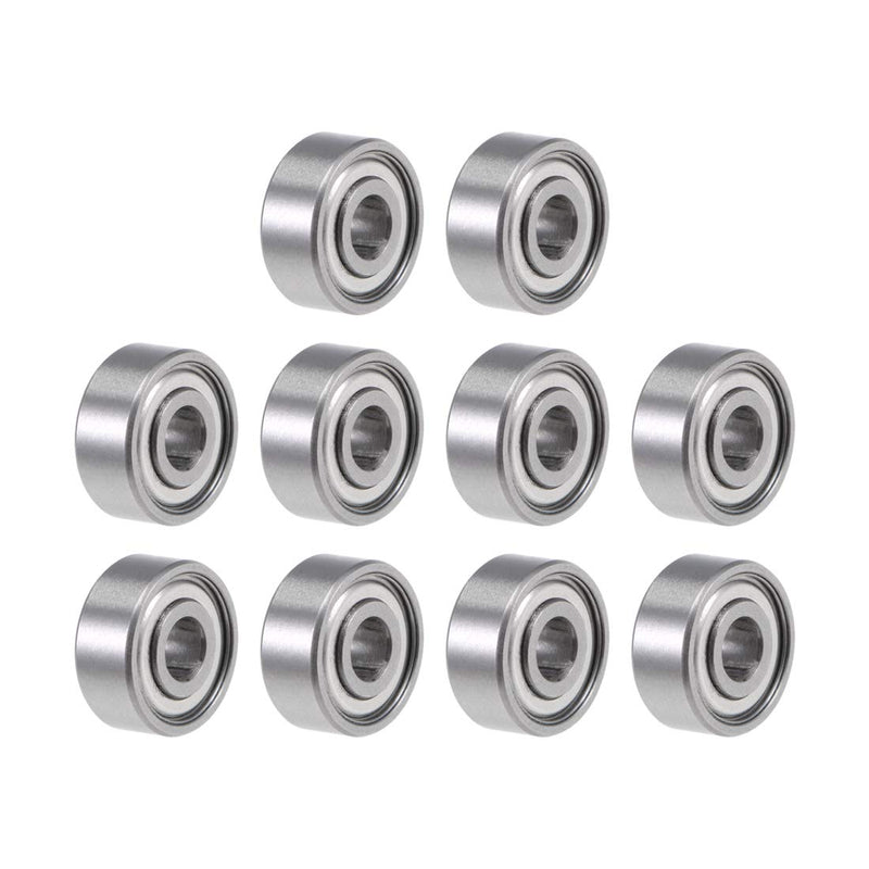 uxcell R2ZZ Deep Groove Ball Bearing 1/8-inchx3/8-inchx5/32-inch Shielded Z2 Lever Bearings 10pcs 1/8"x3/8"x5/32"