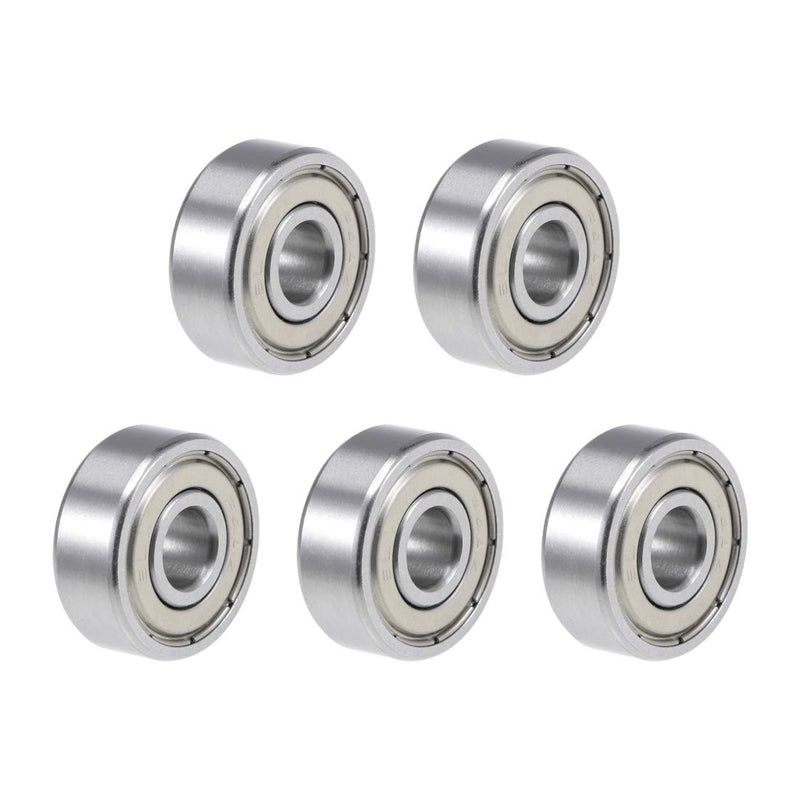 uxcell R4AZZ Deep Groove Ball Bearing 1/4-inchx3/4-inchx9/32-inchShielded Z2 Lever Bearings 5pcs 1/4"x3/4"x9/32"