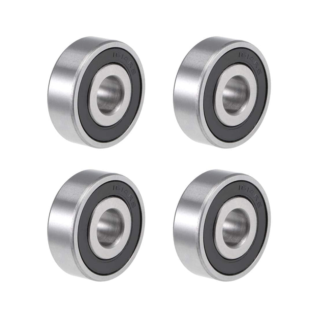 uxcell 1614-2RS Deep Groove Ball Bearing 3/8-inchx1-1/8-inchx3/8-inch Sealed Z2 Lever Bearings 4pcs