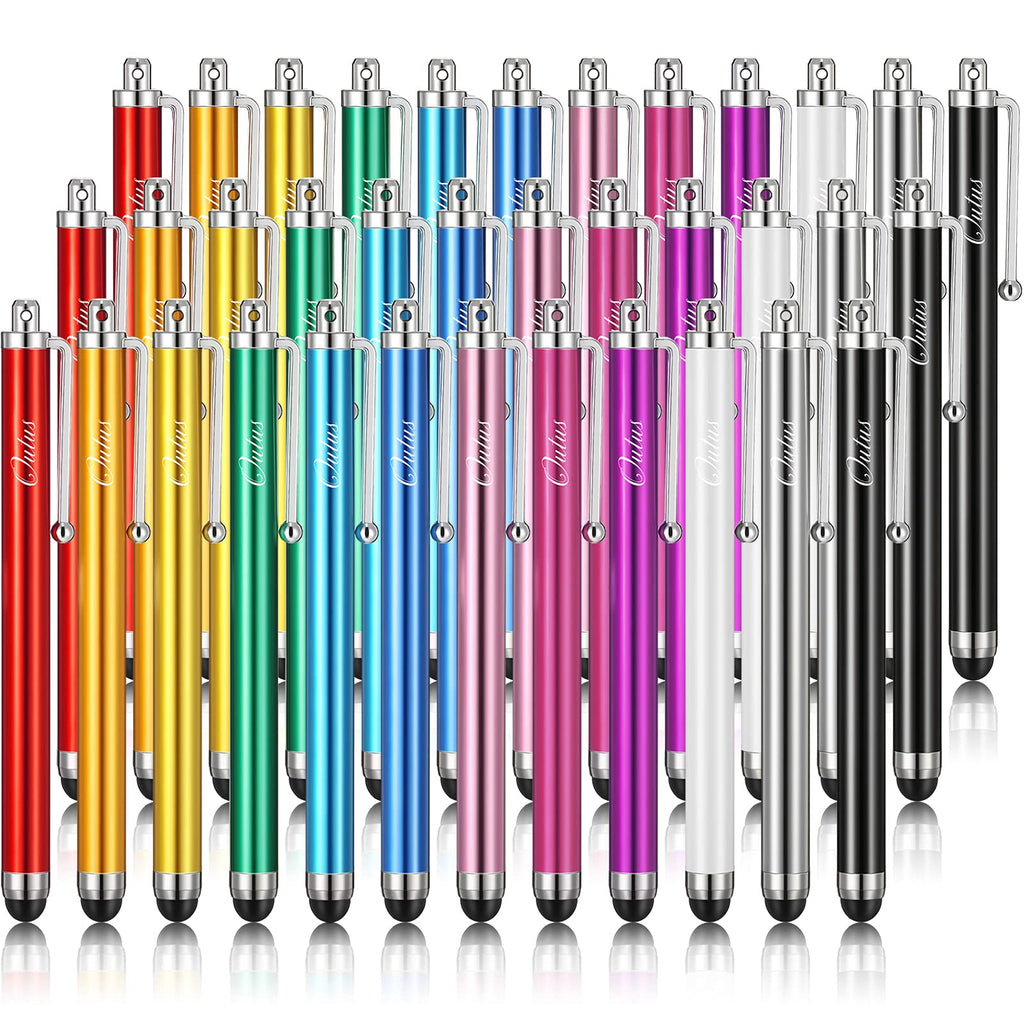 Stylus Pen Set of 36 for Universal Capacitive Touch Screens Devices, Stylus Pens for Touch Screens Devices, Compatible with iPhone, iPad, Tablet (Multicolor) Multicolor