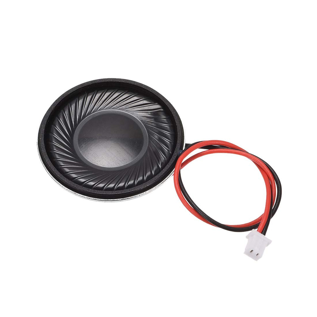 uxcell 1W 8 Ohm DIY Magnetic Speaker 28mm Round Shape Replacement Loudspeaker with PH2.0/1.25mm-2P Terminal Line for Electronic