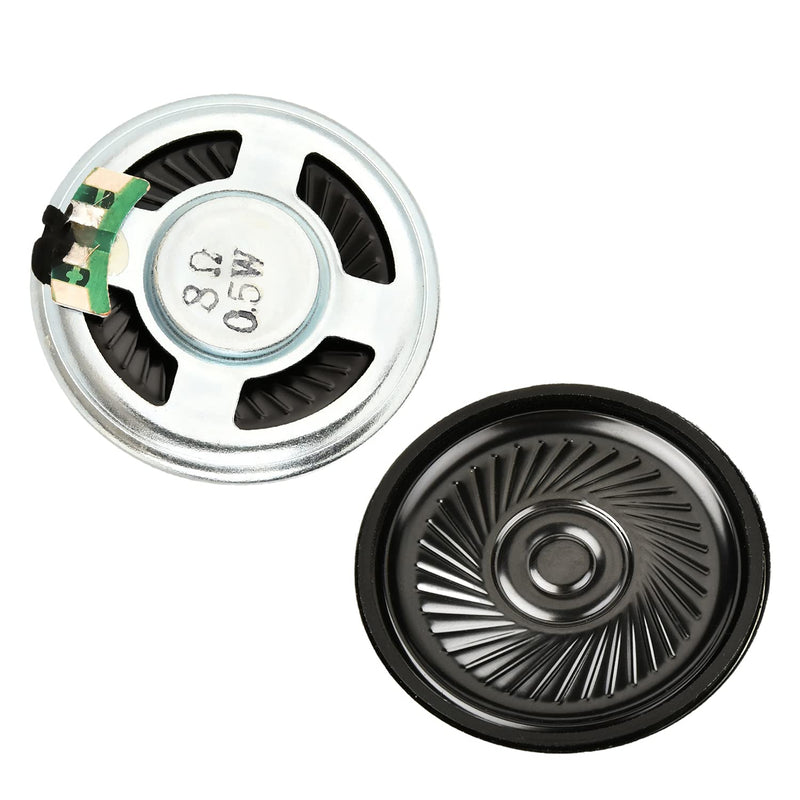 Fielect 4Pcs DIY Magnetic Speaker 0.5W 8 Ohm 40mm Diameter Round Shape Replacement Loudspeaker