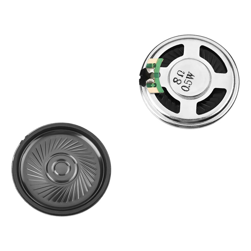 Fielect 2Pcs DIY Magnetic Speaker 0.5W 8 Ohm 40mm Diameter Round Shape Replacement Loudspeaker