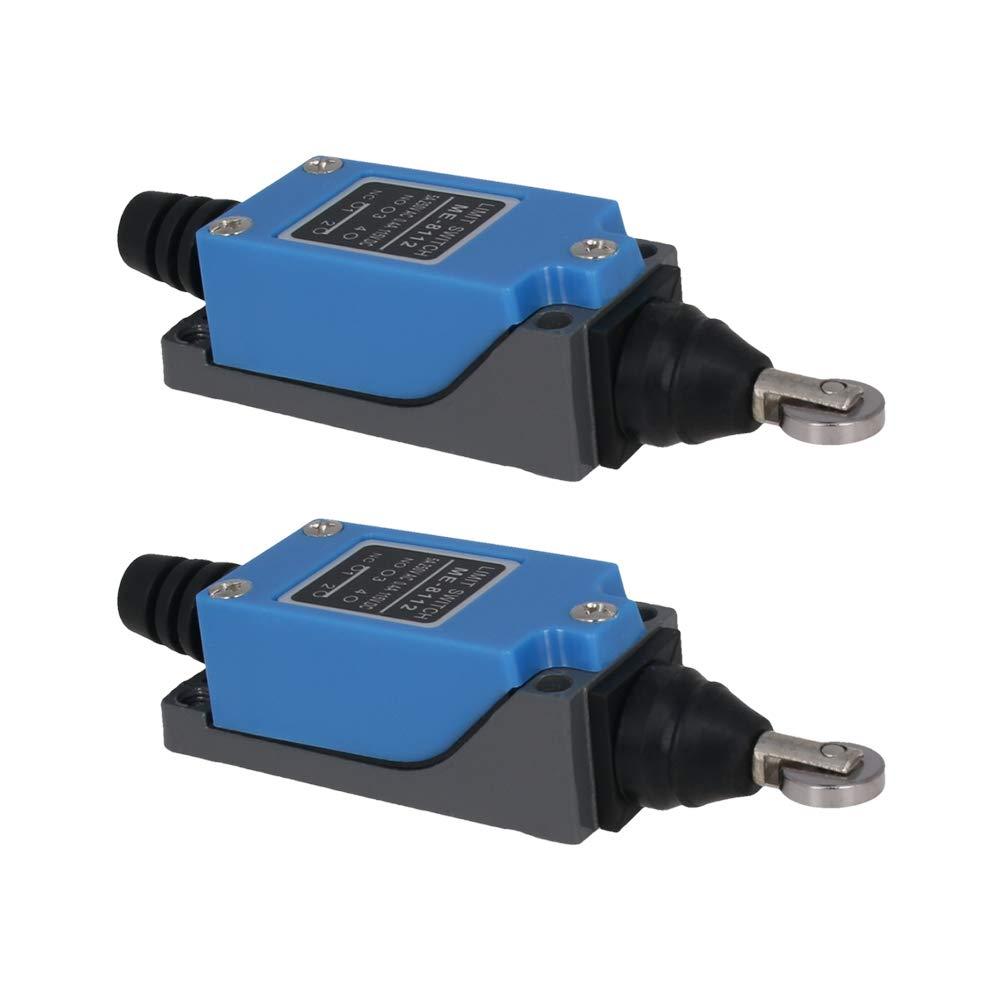 Fielect ME-8112 Roller Plunger Momentary Limit Switch 1NC+1NO 2Pcs for CNC Mill 3D Printer Door Switch