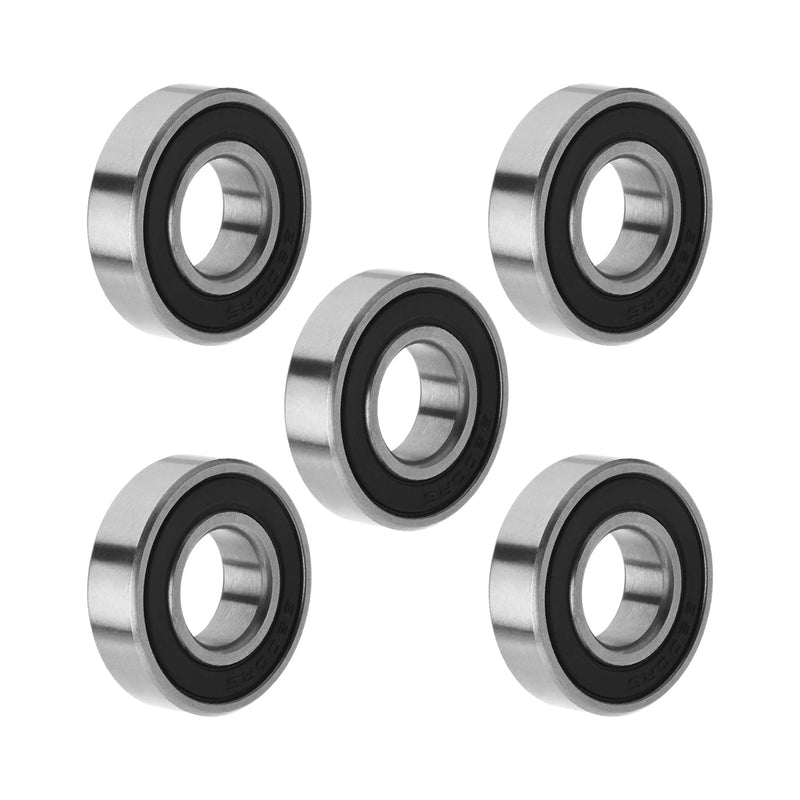 Othmro Deep Groove Ball Bearings,5Pcs 6900-2RS Deep Groove Bearings 0.39x0.87x0.24inch Double Sealed Bearing High Carbon Chromium Steel Roller Guide Bearing for Scooters Elevators Ship Rudder Shafts 5PCS 6900-2RS