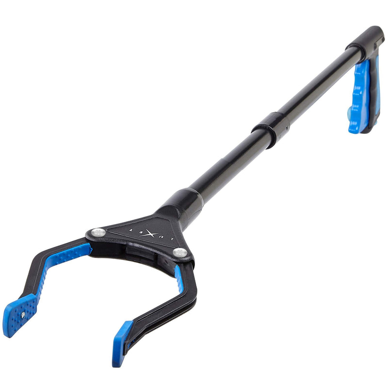 Grabber Reacher Tool - 26" Steel Portable Pick Up Stick - Strong Grip Magnetic Tip for Store Shelves Lightweight Garbage Litter Trash Picker Claw Grabber Tool for Elderly - by Luxet (Blue) Blue