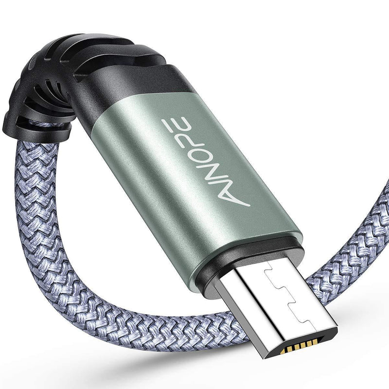 2 Pack 6.6FT Micro USB Cable Android Charger AINOPE Micro USB Cable, Android Charger Cord Compatible with Galaxy S6,J7 Edge Note 5 Durable Nylon Material (Grey) Grey 6.6Ft+6.6Ft