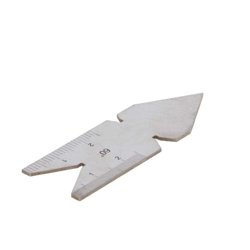 Utoolmart Center Gage 60 Degree Thread Cutting Angle Gage Stainless Steel Measure Tool, Thread Pitch Increment 0.1/0.05mm 1 Pcs 60°