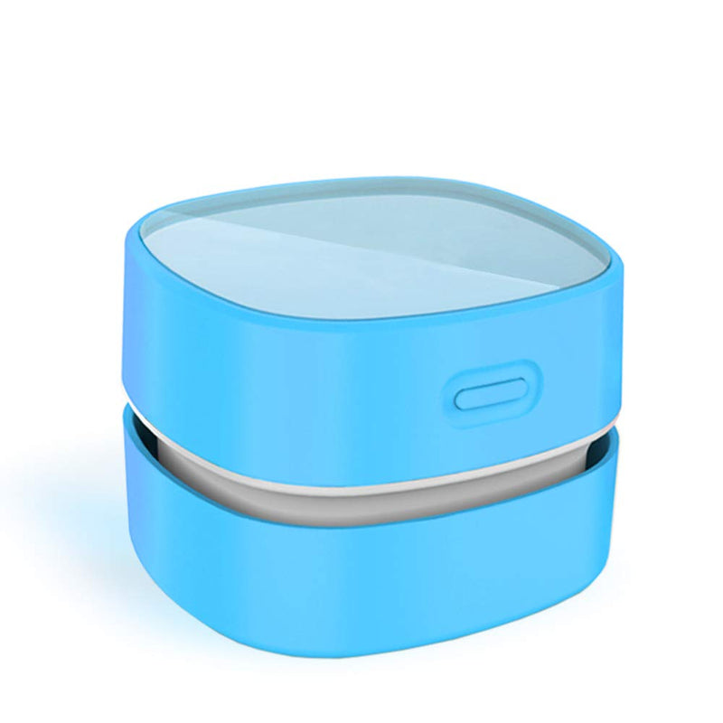 ODISTAR Desktop Vacuum Cleaner,Mini Table dust Sweeper Energy Saving,High Endurance up to 400 mins,Cordless&360º Rotatable Design for Cleaning Hairs,Crumbs,Computer Keyboard of Gifts for Kids (Blue) Blue