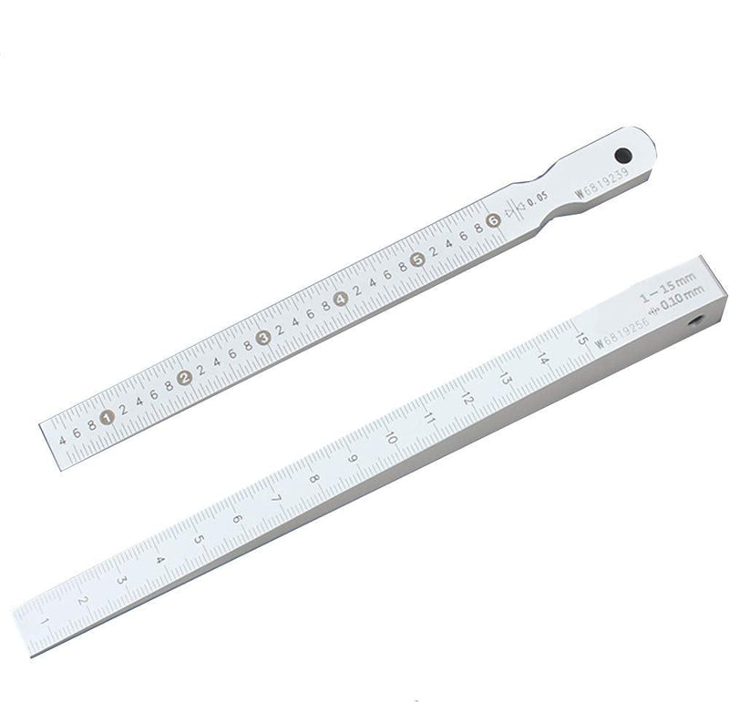 GLTL Taper Gauge Gap Gage Welding Wedge Feeler Gauge Gap Feeler Wedge Gauge Gap Hole Measure Tool (1-15mm) 1-15mm