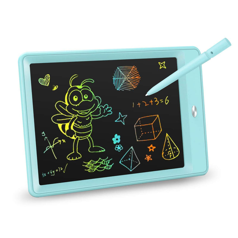 KOKODI LCD Writing Tablet, 10 Inch Colorful Toddler Doodle Board Drawing Tablet, Erasable Reusable Electronic Drawing Pads, Educational and Learning Toy for 3-6 Years Old Boy and Girls Blue 10in