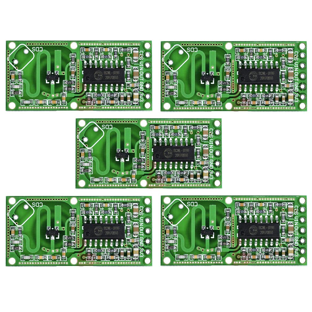 HiLetgo 5pcs RCWL-0516 RCWL 0516 Microwave Radar Sensor Human Sensor Body Sensor Module Induction Switch Module Output 3.3V