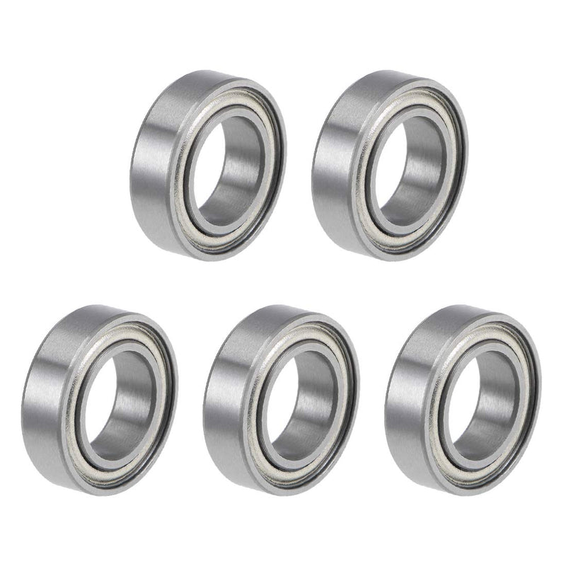 uxcell MR148ZZ Deep Groove Ball Bearings 8mm Inner Dia 14mm OD 4mm Bore Double Shielded Chrome Steel Z2 5pcs