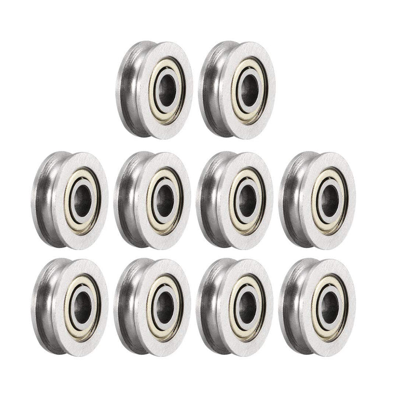 uxcell U604ZZ Deep Groove Ball Bearings 4mmx13mmx4mm Double Metal Shielded Carbon Steel Bearings 10pcs