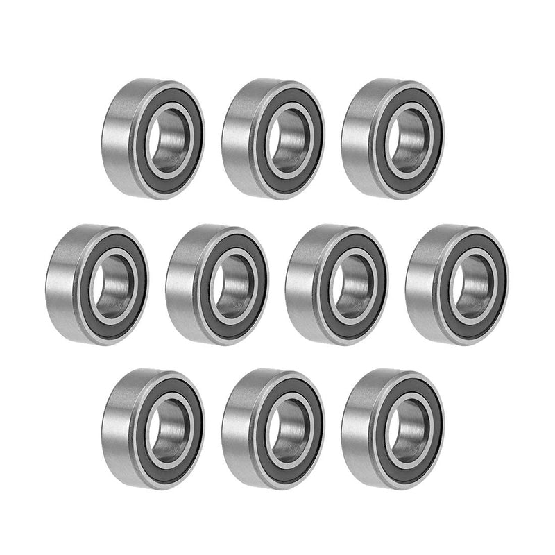 uxcell MR126-2RS Deep Groove Ball Bearings 6mm Inner Dia 12mm OD 4mm Bore Double Sealed Chrome Steel Z2 10pcs 6mmx12mmx4mm