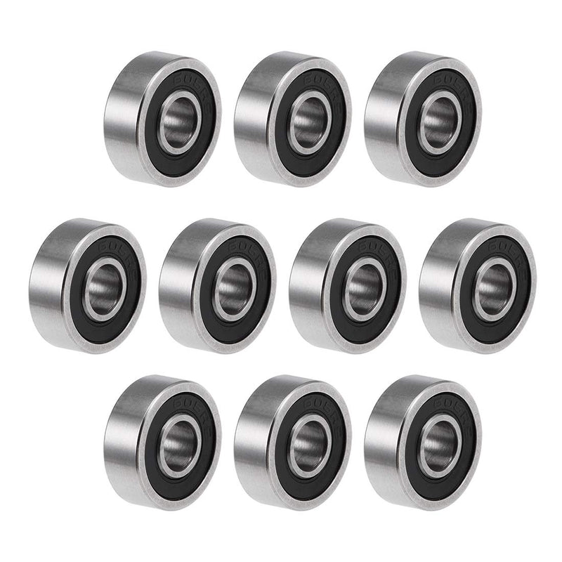uxcell 605-2RS Deep Groove Ball Bearings 5mm Inner Dia 14mm OD 5mm Bore Double Sealed Chrome Steel Z2 10pcs 5mmx14mmx5mm