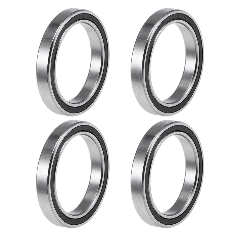 uxcell 6704-2RS Deep Groove Ball Bearings Z2 20mm x 27mm x 4mm Double Sealed Chrome Steel 4pcs 20x27x4mm