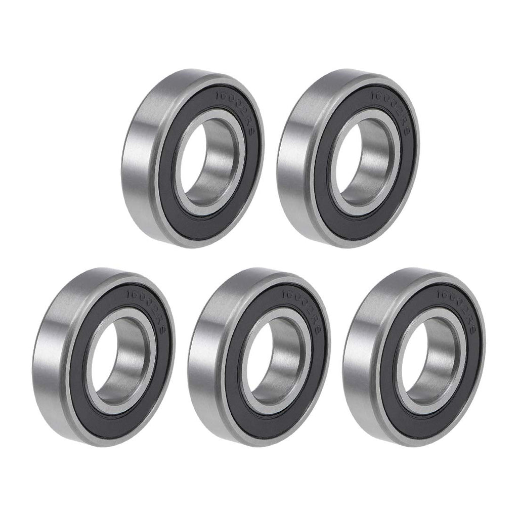 uxcell 16002-2RS Deep Groove Ball Bearings 15mm Inner Dia 32mm OD 8mm Bore Double Sealed Chrome Steel Z2 5pcs 5