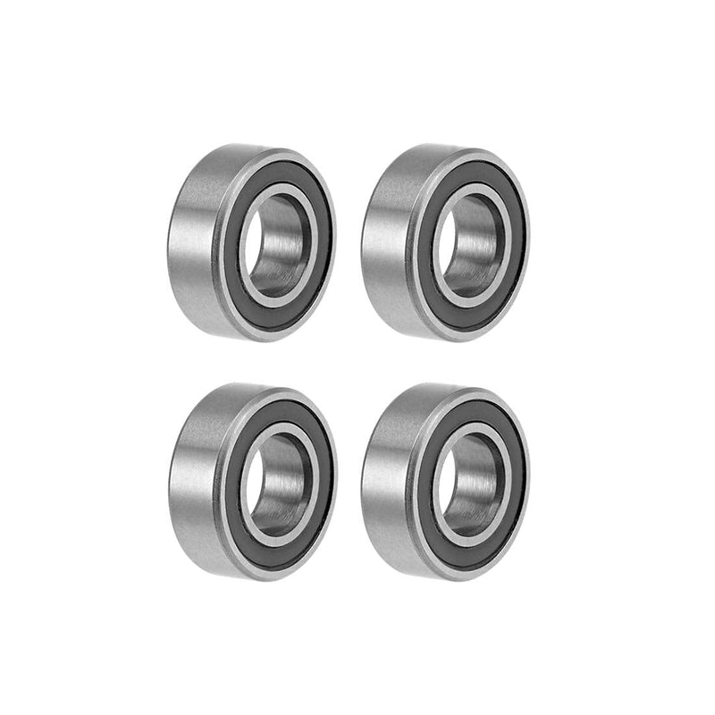 uxcell MR126-2RS Deep Groove Ball Bearings 6mm Inner Dia 12mm OD 4mm Bore Double Sealed Chrome Steel Z2 4pcs 6mmx12mmx4mm