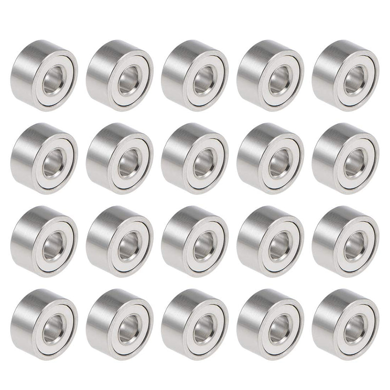 uxcell 682ZZ Deep Groove Ball Bearings 2mm Inner Dia 5mm OD 2.3mm Bore Double Shielded Chrome Steel Z2 20pcs