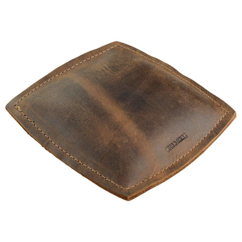 Hide & Drink, Leather Wrist Rest Pad, Elbow Forearm Cushion, Mouse Support, Computer Accessories, Handmade Includes 101 Year Warranty :: Bourbon Brown