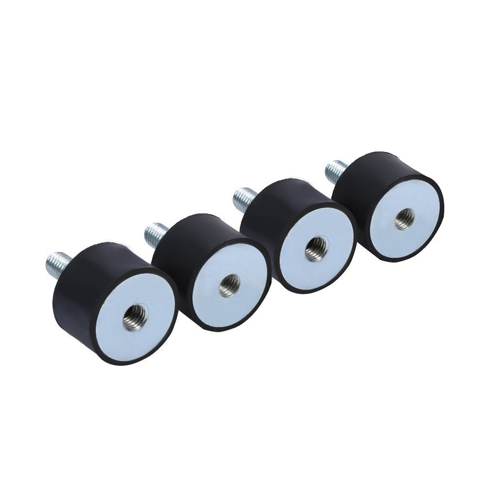 Rubber Mounts M6 M8 Cylindrical Rubber Isolator Mounts Shock Absorber Anti Vibration Mount 1/4 Shock Absorption Mount w/Threaded Stud Vibration Isolator Silentblock Car Boat Bobbins, M6 Pack of 4 VD20*15 M6*18