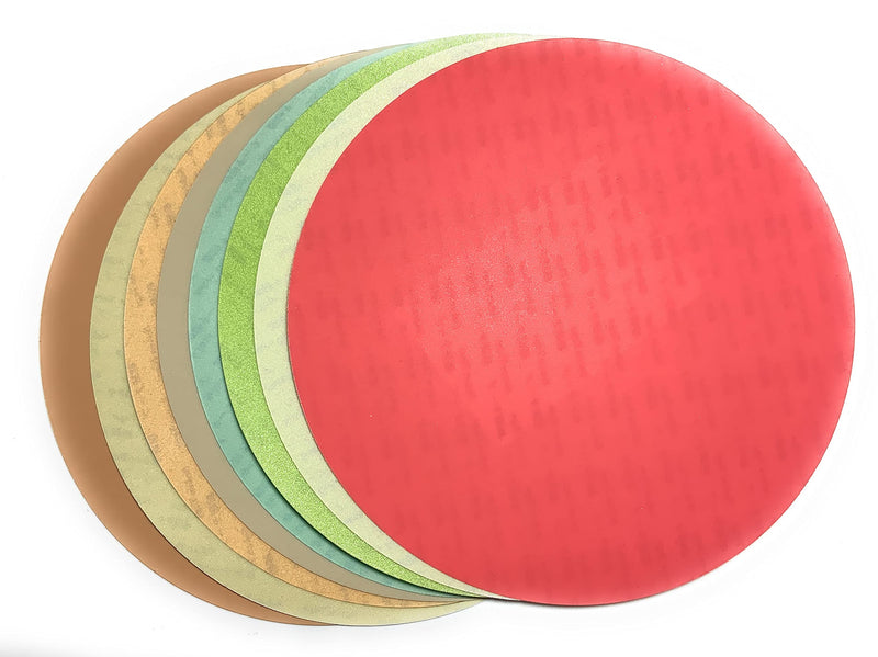 8 Sheet Variety grit (0.5，1,3, 9, 15, 30,45 and 60 microns) Diamond Lapping Microfinishing Film 5 inch (PSA) PSA