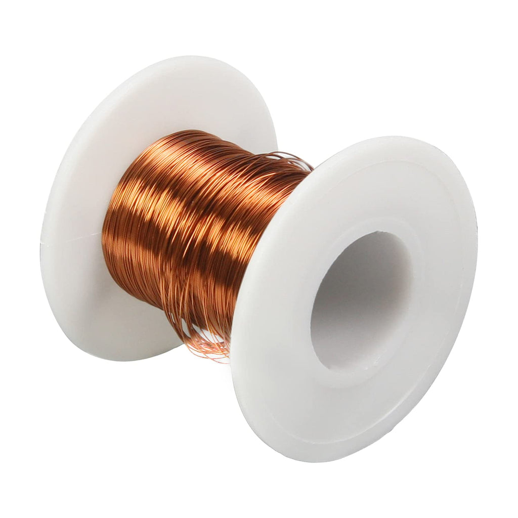 Fielect 0.21mm Inner Dia Magnet Wire Enameled Copper Wire Winding Coil 164Ft Length QZ-2-130 Model Widely Used for A Variety of Motors