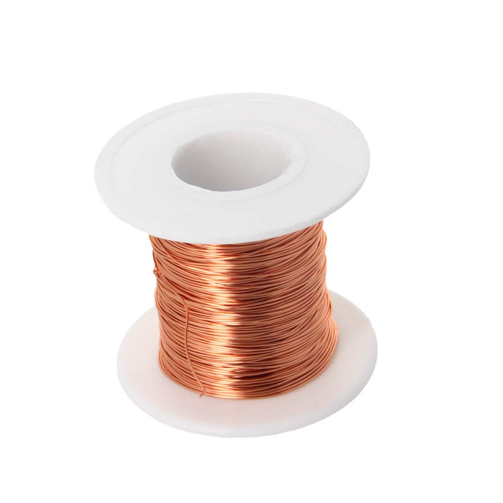 Fielect 0.38mm Inner Dia Magnet Wire Enameled Copper Wire Winding Coil 164Ft Length QA-1-155 2UEW Model Widely Used for A Variety of Motors 0.38mm Inner Dia 164Ft