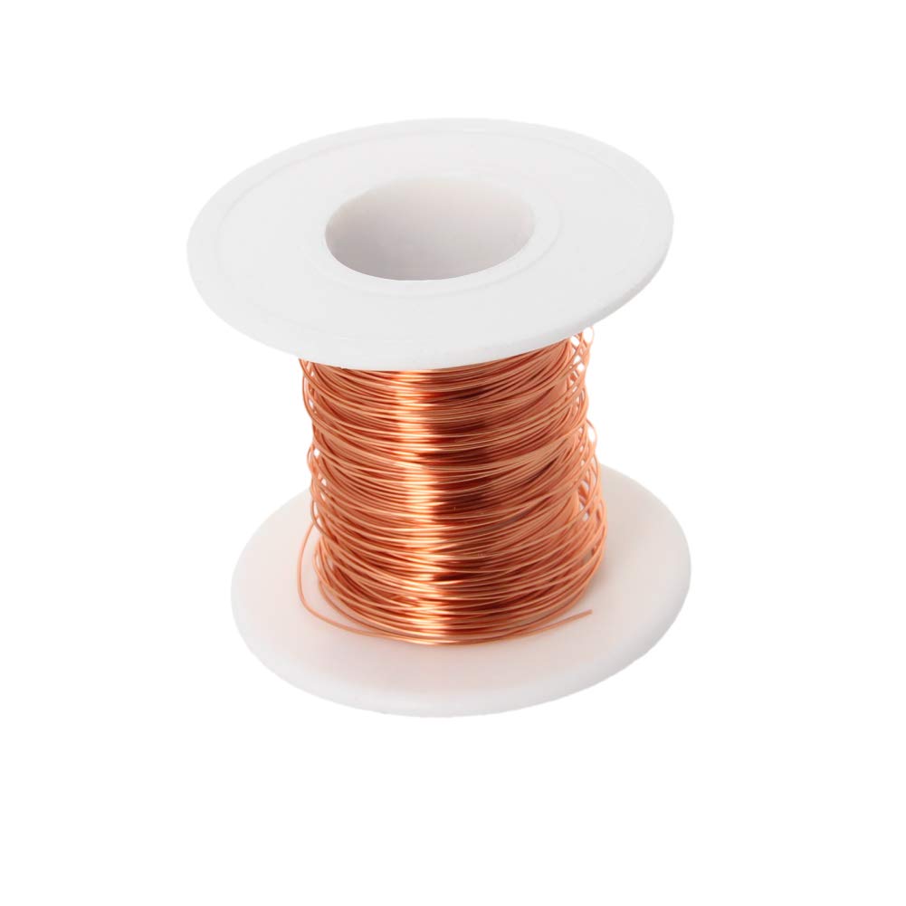 Fielect 0.38mm Inner Dia Magnet Wire Enameled Copper Wire Winding Coil 49.2Ft Length QA-1-155 2UEW Model Widely Used for A Variety of Motors 0.38mm Inner Dia 49Ft