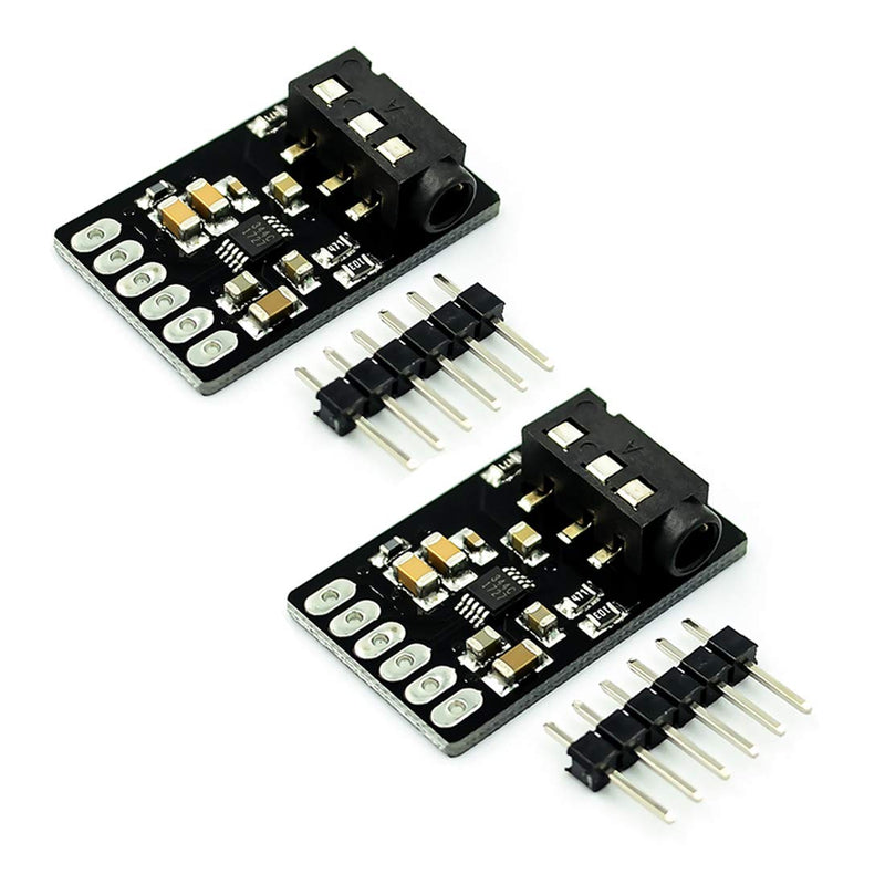 HiLetgo 2pcs CS4344 D/A Digital to Analog Stereo Audio Converter Module with Linear Analog Low-Pass Filter Auto-Speed Detection 2-200kHz