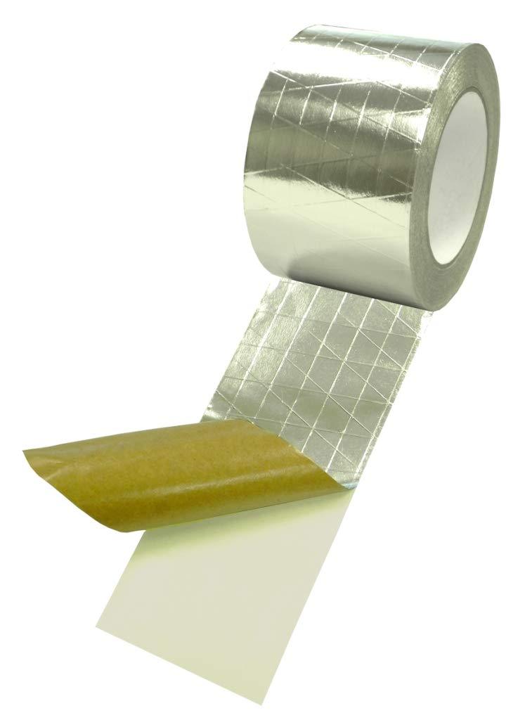 T.R.U. FSK Aluminum Foil Reinforced Scrim/Kraft/Jacketing/Insulate Tape with Rubber Adhesive. 50 Yards. (2" (48mm)) 2" (48mm)