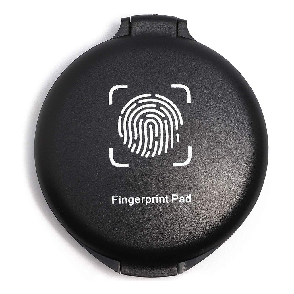 Fingerprint Ink Pad - Thumbprint Ink Pad for Notary Supplies Identification Security ID Fingerprint Cards Law Enforcement Fingerprint kit Black Ink pad Stamp pad huella dactilar (Pack of 2)