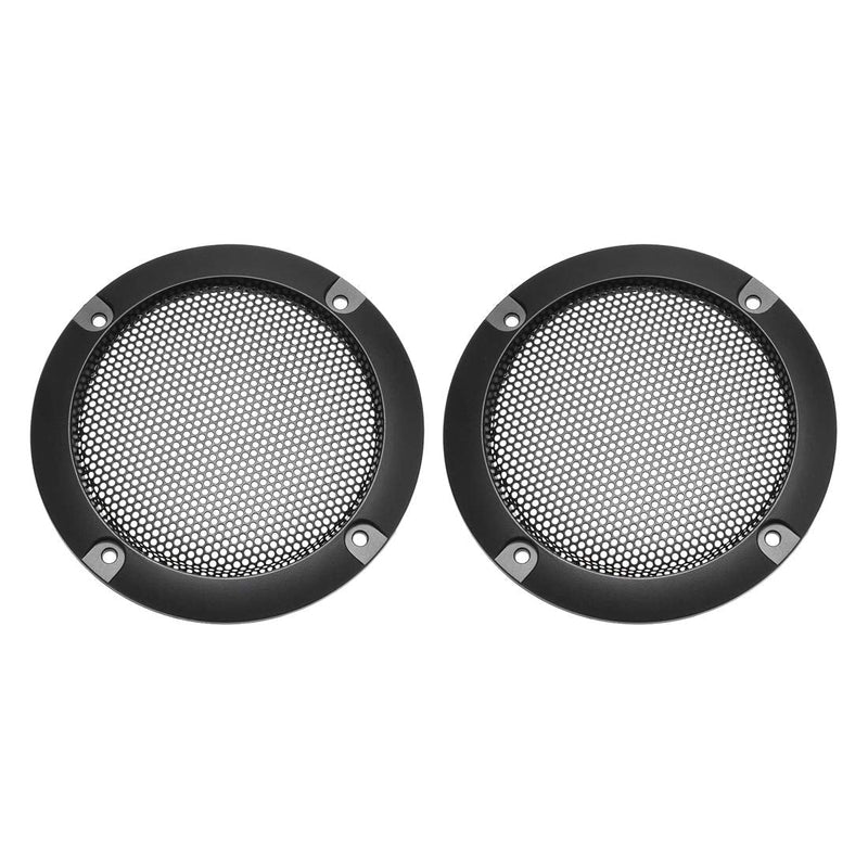 uxcell Speaker Grill Cover 2 Inch Mesh Decorative Circle Subwoofer Guard Protector Black 2pcs