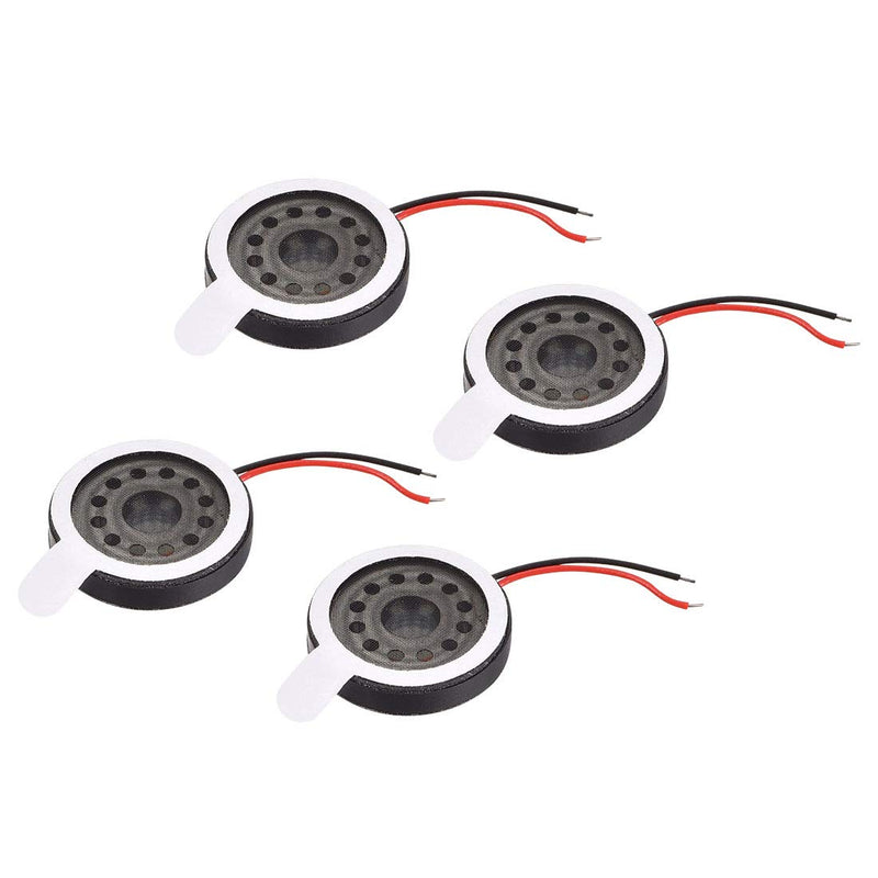 uxcell 1W 8 Ohm 16mm Dia Audio Speaker with Wire for Electronic Projects 4pcs