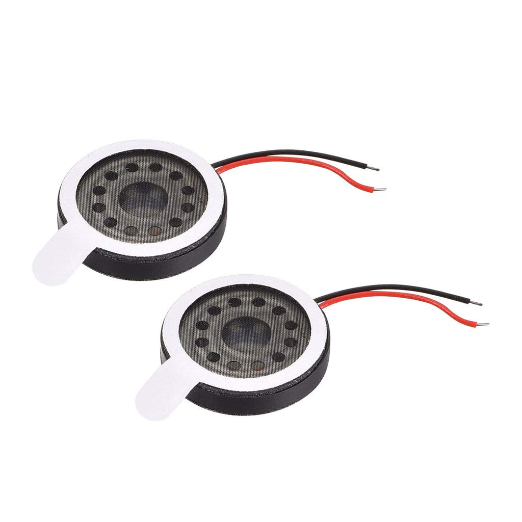 uxcell 1W 8 Ohm 16mm Dia Audio Speaker with Wire for Electronic Projects 2pcs