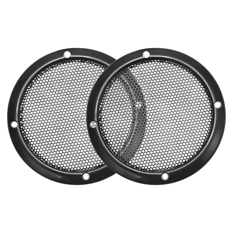 uxcell Speaker Grill Cover 3 Inch 93mm Mesh Decorative Circle Subwoofer Guard Protector Black 2pcs