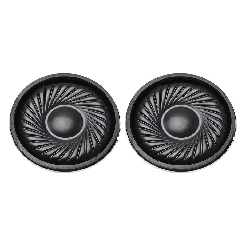 uxcell 2Pcs Round Internal Magnet Speaker Loudspeaker 8 Ohm 2W 1.5 inch Dia Steel Shell