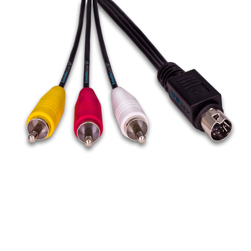 SatelliteSale Audio Video 10-Pin RCA Composite DirecTV Replacement Cable PVC Black Cord (6 feet)