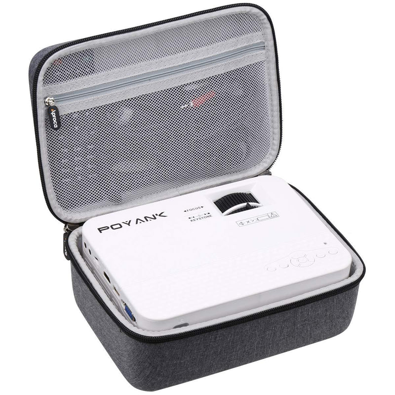 Aproca Hard Travel Storage Case for POYANK 5500Lumens [2020 Upgrade WiFi Projector] Mini Projector P18 Grey