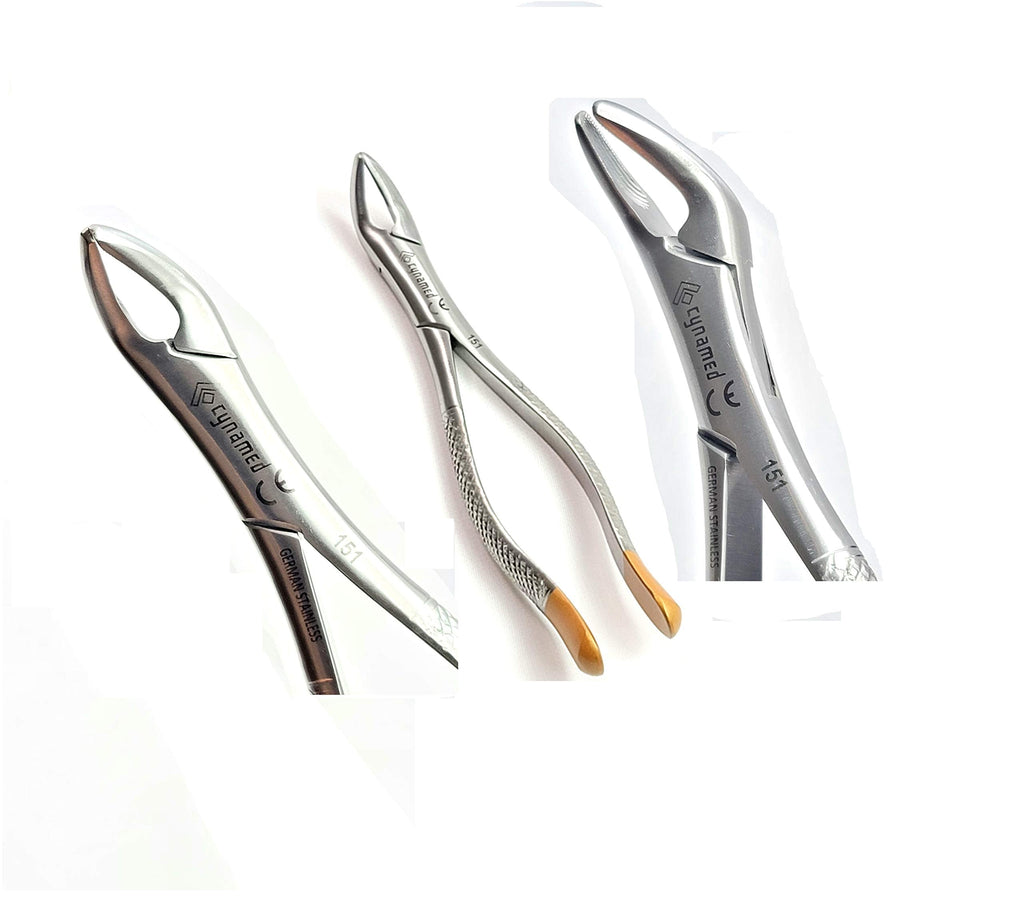 German Dental Extracting Forceps #151-Lower Bicuspid, Lower Incisor, Lower Root, Universal Extraction Forceps Dental Instruments -Cynamed