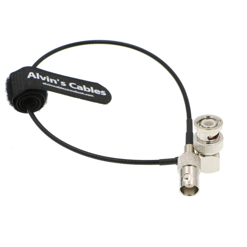 Alvin's Cables BNC Right Angle Male to BNC Female SDI Cable for Camera 50 Ohm Male to Female 30cm